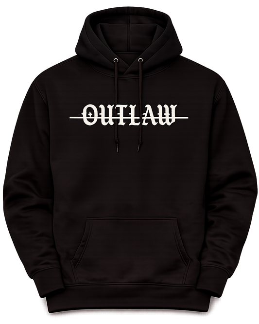 Outlaw graphic hoodie — black alternative streetwear hoodie by VandalVibes