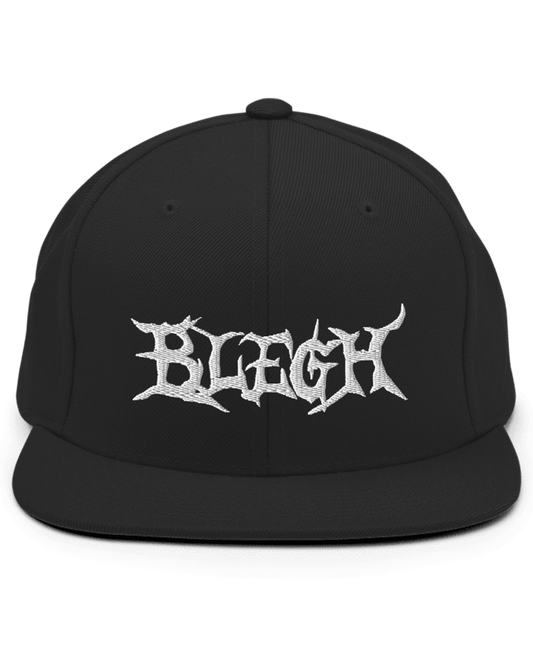 BLEGH snapback hat — black streetwear cap by VandalVibes